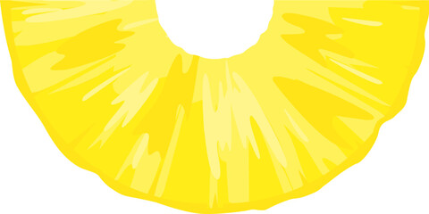 Half Pineapple Ananas Sliced Yellow Fruit Tropical Juicy Summer Isolated