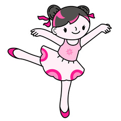 The Cute Girl in Ballet Class