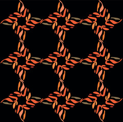 Vector illustration of a flower ornamental seamless pattern