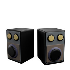 Fototapeta premium speaker isolated on white background