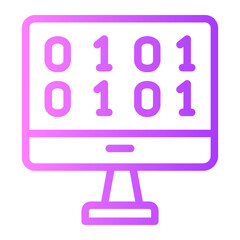binary code gradient icon