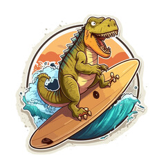 Surfin T-Rex! Watch this dinosaur ride the waves