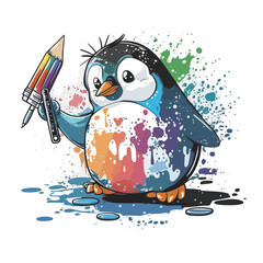 Penguin Palette! This penguin has an eye for art!