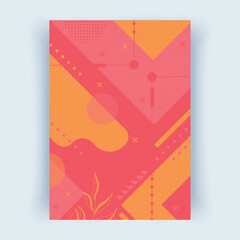 Cover layouts A4 format, vertical orientation. Cover with abstract shapes.