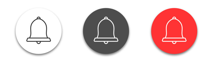 Ringing bell line icon, outline vector sign, linear style pictogram isolated on white. Alarm handbell symbol, logo illustration. Editable stroke