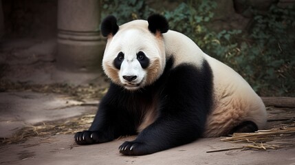 Fototapeta premium Panda Bear Posing for the Camera