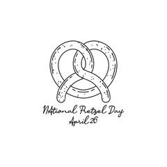 line art of national pretzel day good for national pretzel day celebrate. line art. illustration.