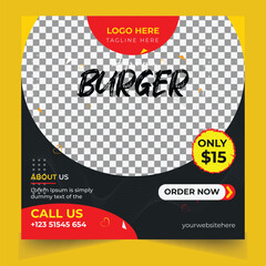 Fast Food Instagram Banners or Social Media Posts