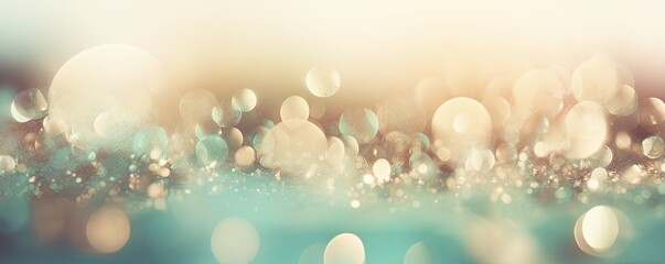 Abstract wintry sky featuring glittering bokeh backdrop, perfect for classic Xmas scene visuals. Generative AI