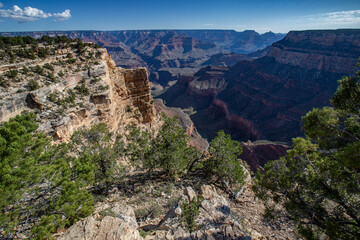 National parks usa southwest grand canyon labyrinth of rock cliffs, terraces, chasms and ravine drilled by Colorado River