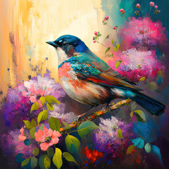 bird on a branch of a tree
