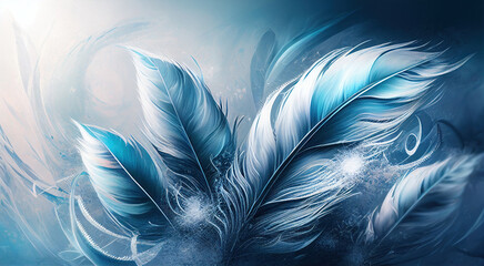 Abstract gentle background of feathers