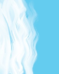 Wave white blue background