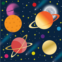planets in space