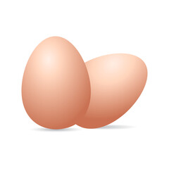 Brown Eggs Realistic Organic Food Vector Illustration