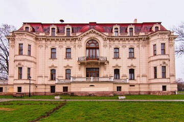 Fototapeta na wymiar A famous big Löw Beer villa in Svitavka, Czech republic
