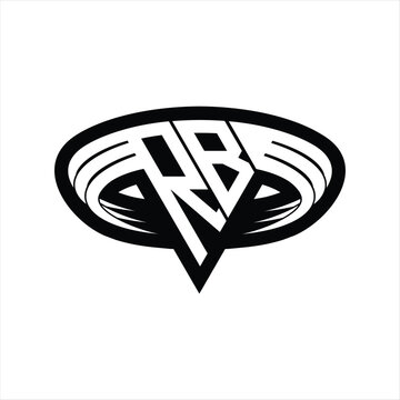 recommend clip art: RB Logo monogram with triangle shape slice isolated outline design template