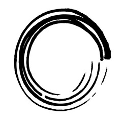 Vector zen enso japanese circle blood brush paint.