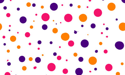  Seamless pattern texture with colorful polka dots vector image