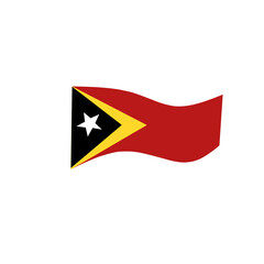 East Timor flag icon, illustration of national flag design with elegance concept