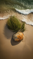 Coastline of Denmark summer concept with danish coast elements