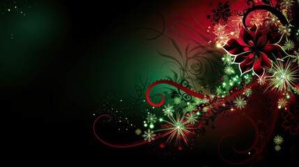 Christmas tree decoration indoor wallpaper. Colourful ornaments and lights. Generative AI