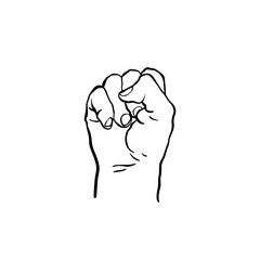 Vector illustration. Hand  illustration.  resist symbol.  power. illustration of fist and sunburst. Isolated on white
