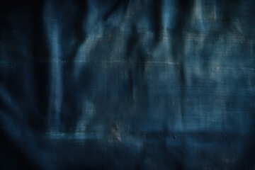 Dark blue fabric. Fabric texture background. Generative Ai.