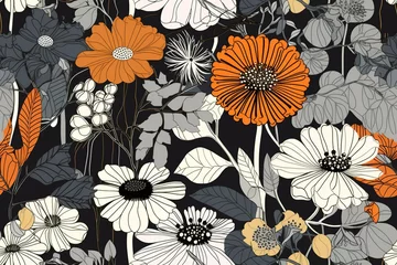 Foto op Plexiglas Seamless floral pattern, Generative AI © AIExplosion