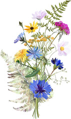 decorative wild flowers composition