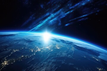 earth in space background 