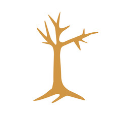 dry tree trunk illustration