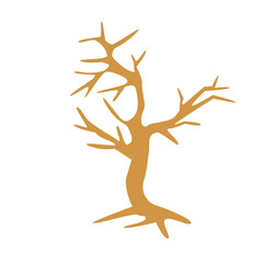 dry tree trunk illustration