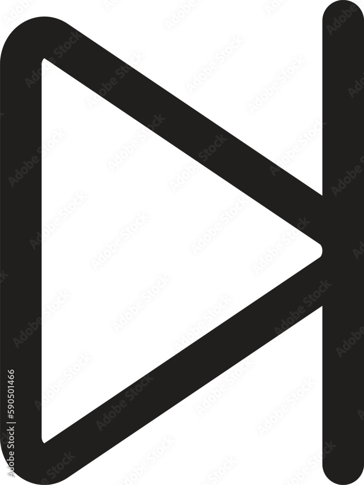 Aufkleber skip forward icon vector isolated on white background. media control button icon