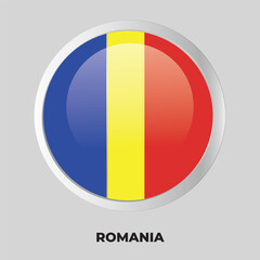 Button flag of Romania