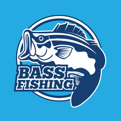 Bass Fishing Logo Design. Kayak Fishing Design