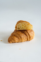 croissant pastry isolated white background

