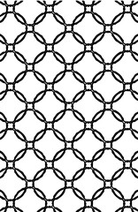 Naklejka premium Seamless geometric shapes repeated grid pattern design vector element in black color
