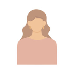 Faceless female avatar. Woman vector illustration. EPS 10