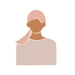 Faceless female avatar. Latin American woman vector illustration. EPS 10