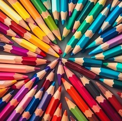 Fototapeta premium pencils on white background