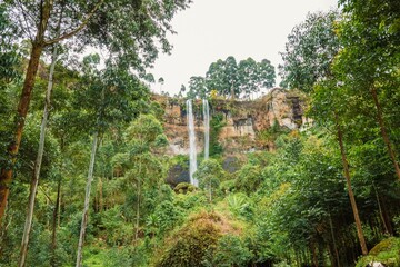 Fototapeta na wymiar Scenic view of Sipi Waterfall in Kapchorwa, Mount Elgon, Uganda