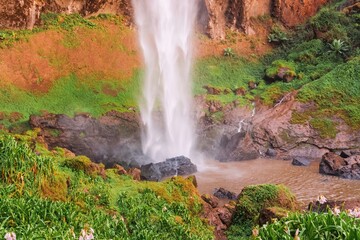 Fototapeta na wymiar Scenic view of Sipi Waterfall in Kapchorwa, Mount Elgon, Uganda
