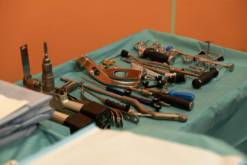 Image of Surgical Table with Tools