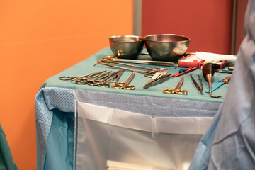 Image of Surgical Table with Tools