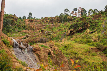 Fototapeta na wymiar Scenic view of Wanale Hill in Mount Elgon, Mbale, Uganda