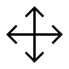 Full screen icon. Arrow mark icon. Vector isolated on white background.