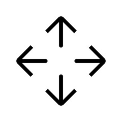 Full screen icon. Arrow mark icon. Vector isolated on white background.