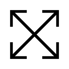 Fototapeta premium Full screen icon. Arrow mark icon. Vector isolated on white background.