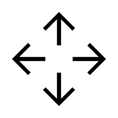 Full screen icon. Arrow mark icon. Vector isolated on white background.